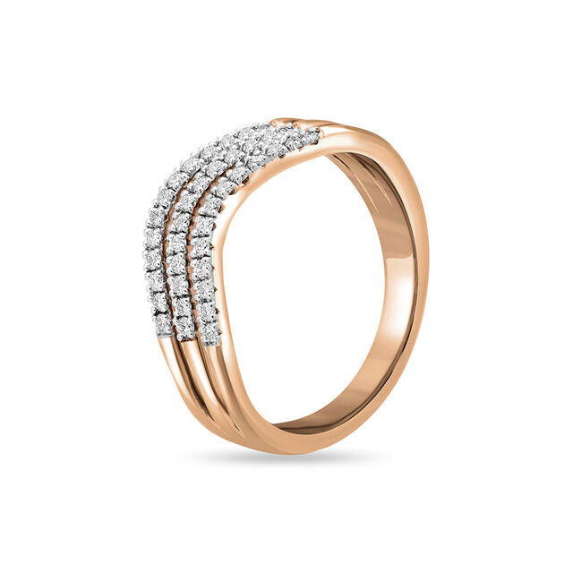 14KT Triple Layered Delicate Rose Gold Ring,,hi-res image number null
