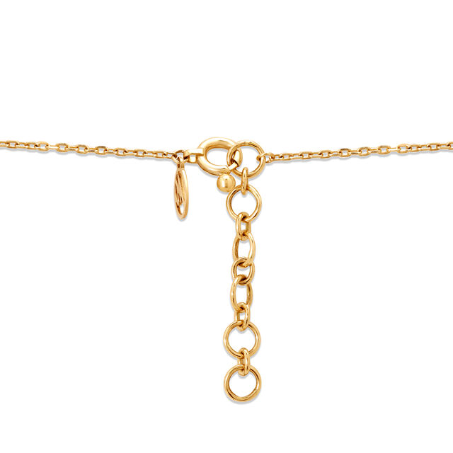 14 KT Yellow Gold Flowing Serenity Diamond Necklace,,hi-res view 3