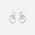 Intricate Teardrop Silver Stud Earrings,,hi-res view 3
