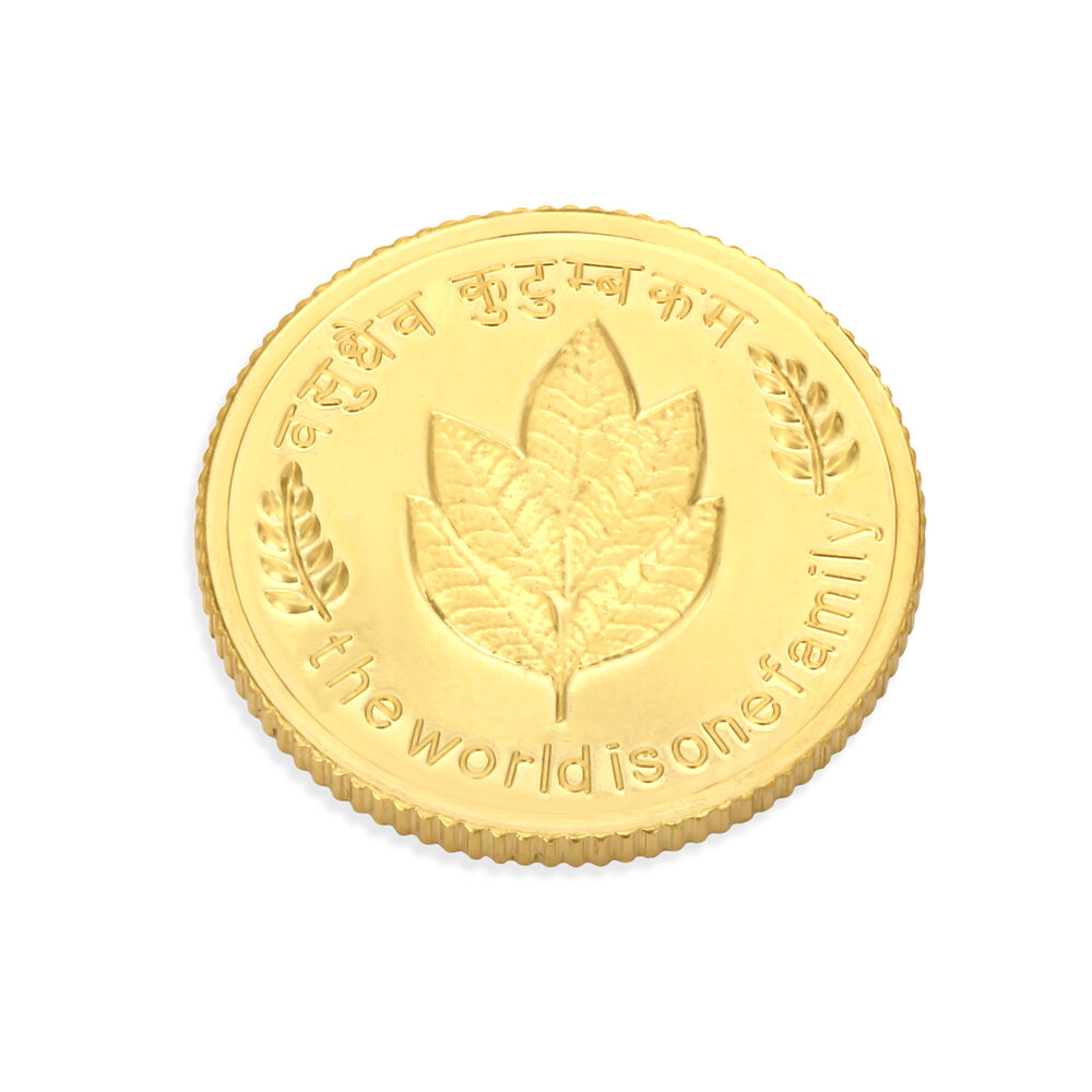 Buy 10 GM 24 Karat Mango Leaf Gold Coin Online Mia by Tanishq