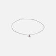Petite Daisy Single Silver Anklet,,hi-res view 2