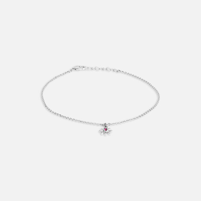 Petite Daisy Single Silver Anklet,,hi-res image number null