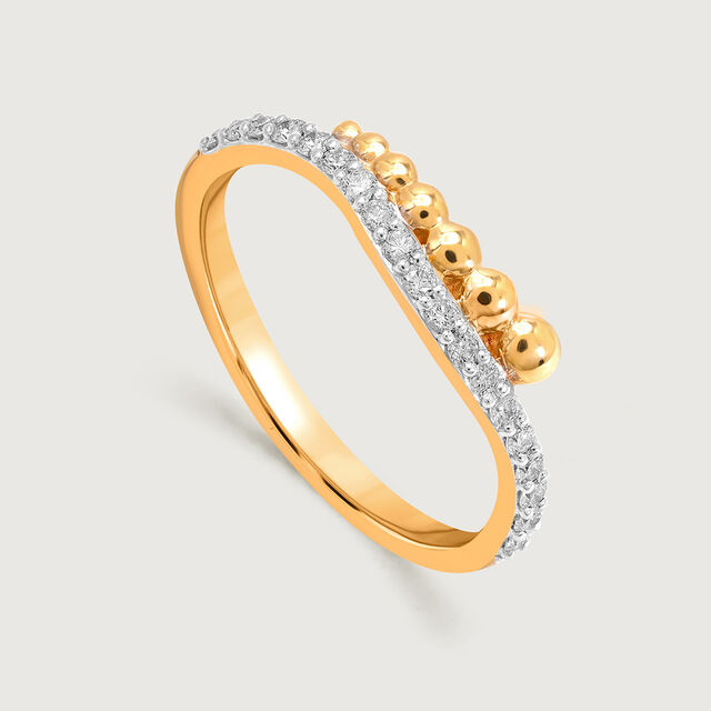 Golden Orbs Cascade 18KT Diamond Ring,,hi-res view 3