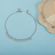 Blooming Beauty Silver Anklet,,hi-res view 1