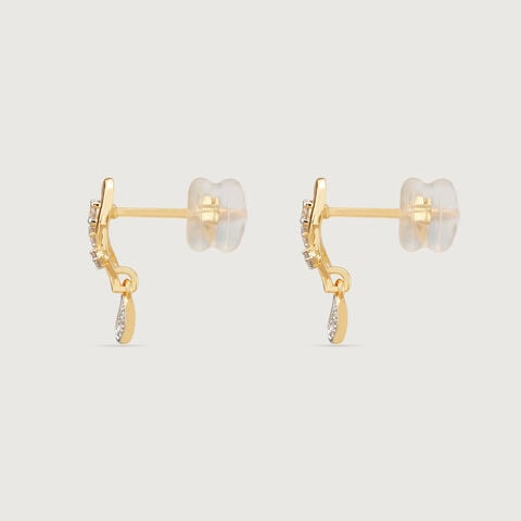 Graceful Drift Diamond Drop Earrings