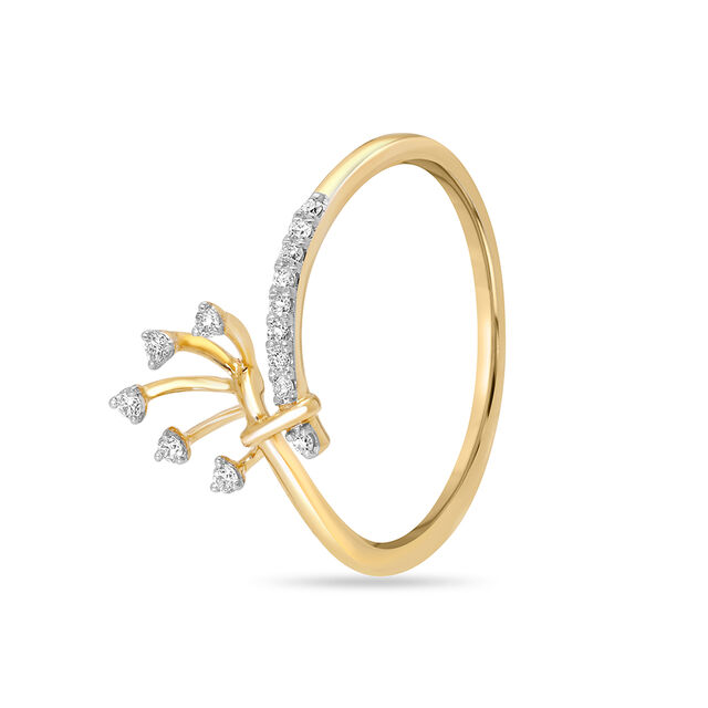 14KT Yellow Gold Ethereal Bloom Diamond Finger Ring,,hi-res view 3