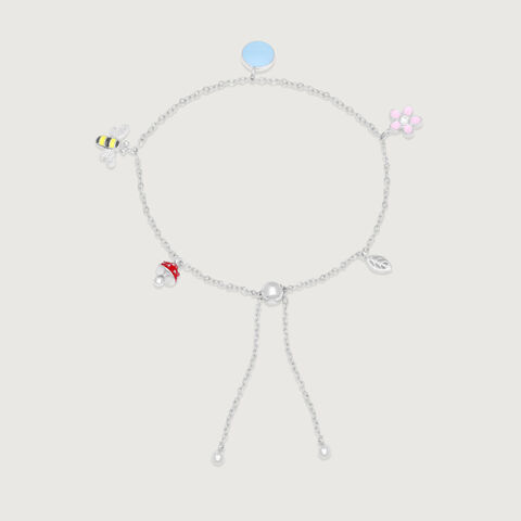Playful Garden Silver Anklet