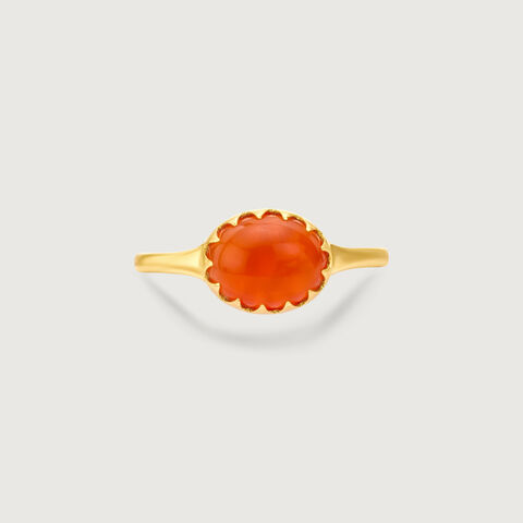 Radiant Solar Carnelian Ring
