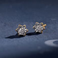 Twinkling Stars 14Kt Diamond Stud Earrings,,hi-res view 1