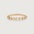 Shimmering Loop Gold & Diamond Finger Ring,,hi-res view 3