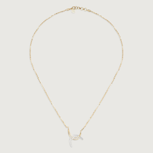 Lunar Arcs 14KT Gold Pendant with Chain,,hi-res image number null