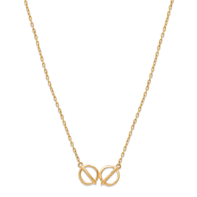 Elegant Infinity Gold Pendant with Chain,,hi-res image number null
