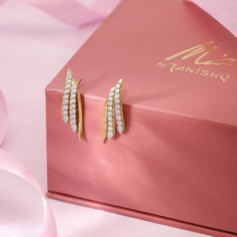 Spark Wing Diamond Stud Earrings