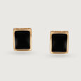 14KT Gleaming Onyx Stud Earrings,,hi-res view 3