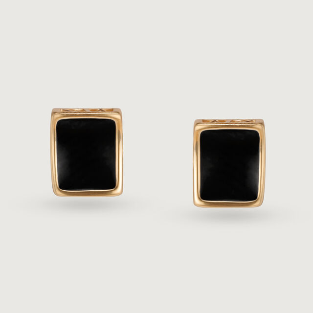 14KT Gleaming Onyx Stud Earrings,,hi-res image number null