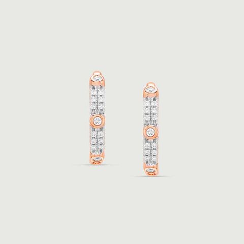 Trendy Spark Diamond Hoop Earrings