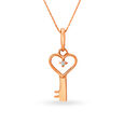 14KT Rose Gold Key Pendant,,hi-res view 1
