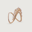 Golden Crest Gold & Diamond Finger Ring,,hi-res view 2