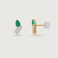 Onyx Sparkle Gold & Diamond Stud Earrings,,hi-res view 4