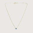 Refined Geometric Blue Topaz Gold Necklace,,hi-res view 4