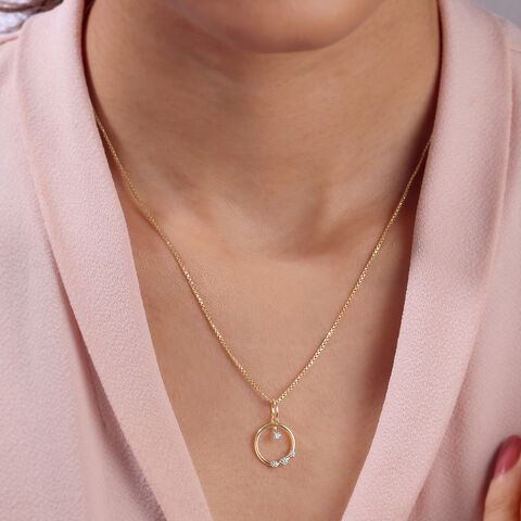 Twinkling Loop Diamond Pendant