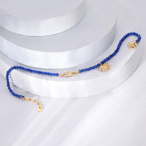 Mystic Lotus Gemstone Bracelet