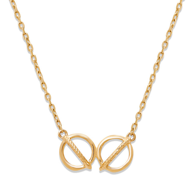Elegant Infinity Gold Pendant with Chain,,hi-res image number null