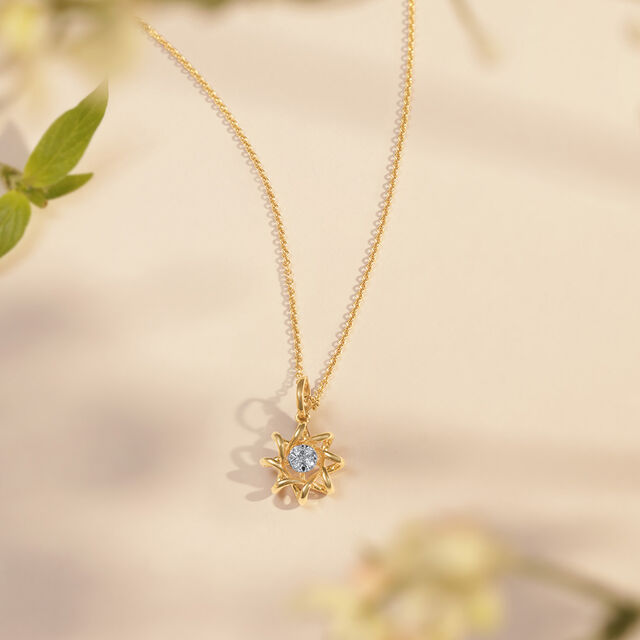 Serene Petal Diamond Pendant,,hi-res image number null