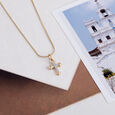 Trinity Cross Gold and Diamond Pendant,,hi-res view 1
