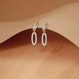 Radiant Loop Diamond Drop Earrings,,hi-res view 1