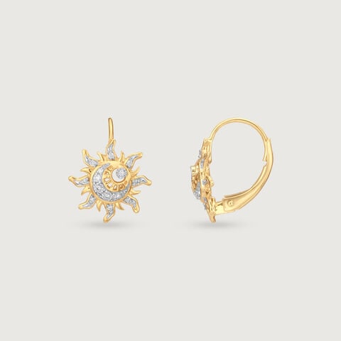 Solar Radiance Diamond Hoop Earrings