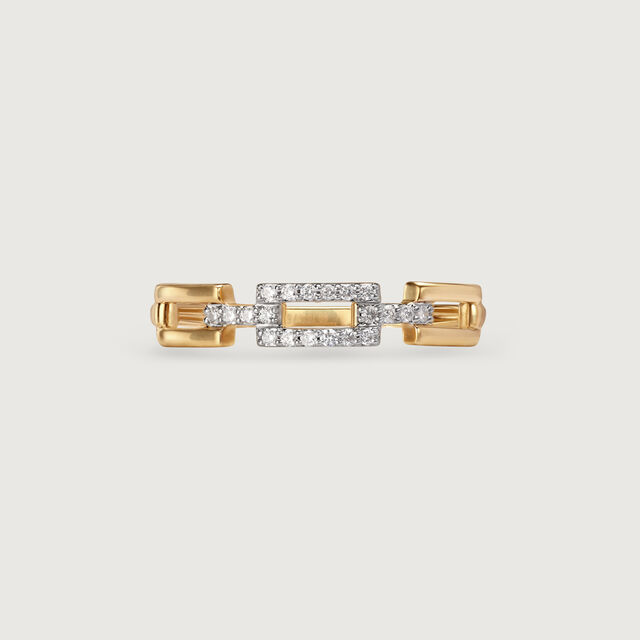 Stellar Link 18KT Gold & Diamond Finger Ring,,hi-res image number null