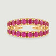 Vibrant Rhythmic Pink Garnet Ear Cuff,,hi-res view 1