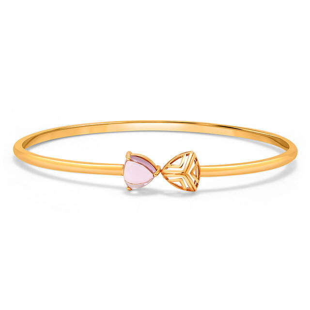14KT Yellow Gold Amethyst Bangle,,hi-res image number null