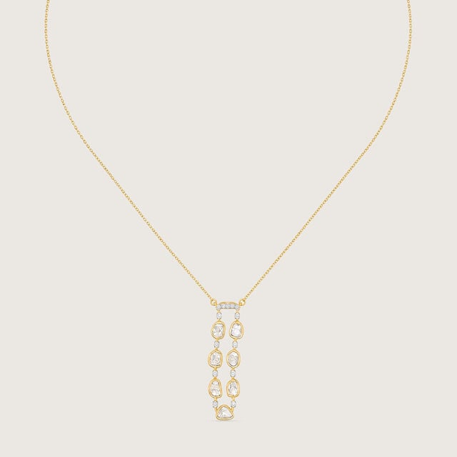 Elegant Cascade Polki Diamond Necklace,,hi-res image number null