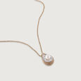 Soft Lustrous Pearl & Diamond Pendant,,hi-res view 3