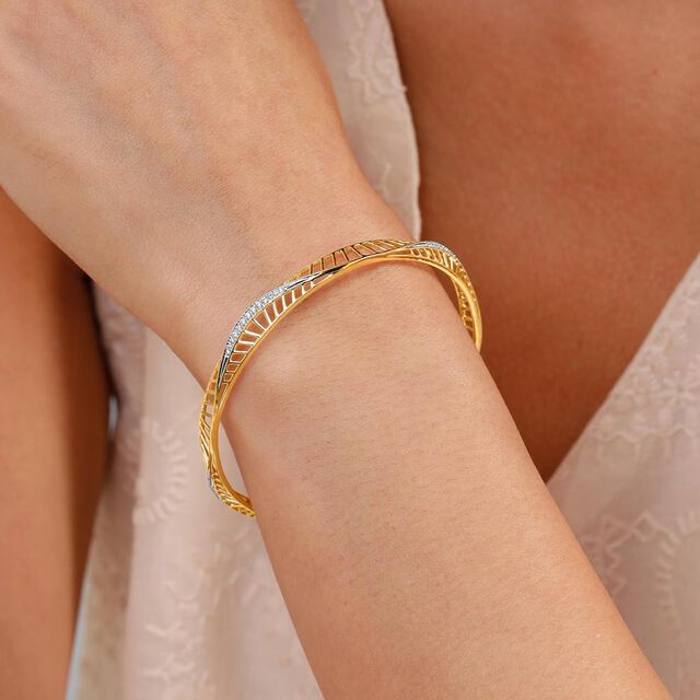 Trendy Sleek Diamond Bangle,,hi-res image number null