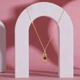 Elegant Enchantment 18KT Chain Emerald Pendant with chain,,hi-res view 1