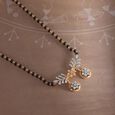 Floral Grace 18 Kt Gold and Diamond Vati Mangalsutra,,hi-res view 1