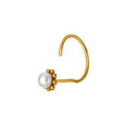 14KT Yellow Gold Nose Pin with Dainty Pearl,,hi-res view 3