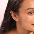 Whispering Gale 14 Kt Gold & Diamond Stud Earrings,,hi-res view 2