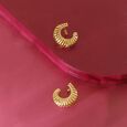 Bold Radiance Gold Stud Earrings,,hi-res view 1