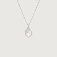 Elegant Leaf Drop Silver Necklace,,hi-res view 3