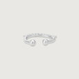 Dainty Halo Silver Septum Ring,,hi-res view 4