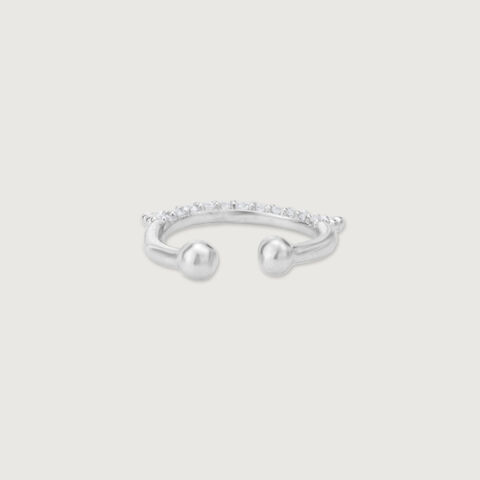 Dainty Halo Silver Septum Ring