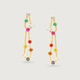 Contemporary Gemstone Cascade 14KT Drop Earrings,,hi-res view 2