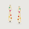 Contemporary Gemstone Cascade 14KT Drop Earrings,,hi-res view 2