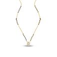 14KT Yellow Gold Drop Pendant with Diamond Mangalsutra,,hi-res view 5