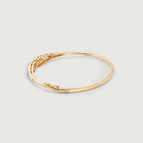 Graceful Drift Diamond Bangle