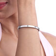 Edgy Noir Silver Bangle,,hi-res view 2